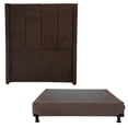 thumbnail image 1 of Box Base Cama Individual + Cabecera Nizza Chocolate, 1 of 7