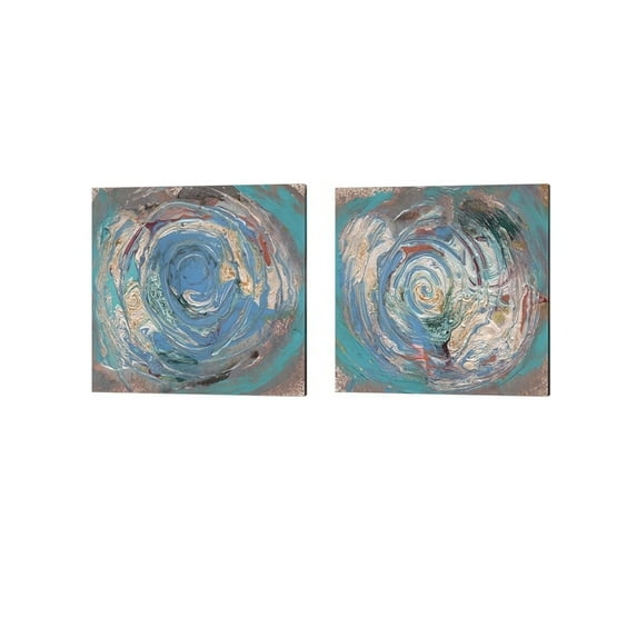 Space Oddity by Alicia Ludwig Canvas Art Set of 2 14 inch X 14 inch Each