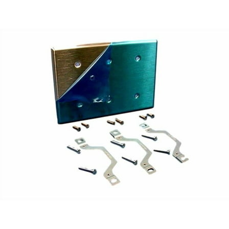 NON-MAG Stainless 3-Gang BLANK Wallplate Cover