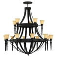 thumbnail image 2 of Meyda Tiffany 135086 Pontoise 15 Light 60" Wide Chandelier - Black, 2 of 7