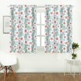 thumbnail image 2 of MKHERT Pink Sakura Flowers Window Curtain Kitchen Curtain 26x39 inch,Two Piece, 2 of 3
