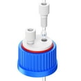 thumbnail image 3 of GL32 Lab Safety Cap with 1/4"-28 Thread Inserts Hole,2 Port Cap Adapter and ETFE Fitting, GL32 Solvent Delivery Cap for 2 mm OD PTFE Tubing, 3 of 3