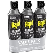 Raid Defend Wasp and Hornet Killer, Outdoor Flying Insect Nest Killer Spray, 14 oz, 3 Ct
