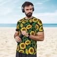 thumbnail image 4 of Wukai Sunflower 1 Print Men's Short-Sleeved Mesh T-Shirt,Quick-Dry Short Sleeve Workout T-Shirt-X-Small, 4 of 8