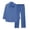 Blue, variant on Plus Size Womens Clothes Kelon Women Summer Cotton Linen Long Sets 2 Piece Long Top Lounge Beach Vacation Two Piece Outfits, 2XL