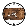thumbnail image 3 of Luzkey Wall Clock Silent Wood Decor Wall Hanging Clock Non Ticking Rustic Country Artistic Tree Rings Pattern Suitable for Office Living Room Bedroom Kitchen brown, 3 of 8