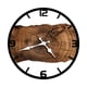 thumbnail image 3 of Reloj de pared de madera con forma de anillo anual de 30 cm, decoración rústica vintage para el hogar. marrón, 3 of 9