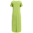 thumbnail image 5 of Casual Summer Dress for Everyday Wear Lightweight Loose Fit Short Sleeves Solid Color Style Women’s Casual Tennis Dress Female Everyday Attire Green M, 5 of 6