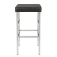 thumbnail image 4 of 30" Chrome Backless Stool in Black Vinyl, 4 of 4