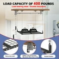 thumbnail image 4 of YOHKOH Overhead Garage Lifting Storage Rack, 4x4 Ft Heavy-Duty Metal Garage Ceiling Rack, Adjustable Organization System, 400lbs Weight Capacity, Black, 4 of 7