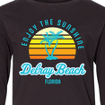 thumbnail image 4 of Inktastic Summer Enjoy the Sunshine Delray Beach Florida in Blue Long Sleeve Youth T-Shirt, 4 of 5
