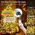 thumbnail image 6 of Christmas Tree Lights with Remote, 400 LED Christmas Lights With 8 Light Modes, 4 Levels Brightness&Memory Function, LED String Lights With Timing Function, Christmas Holiday Decorations, 6 of 12