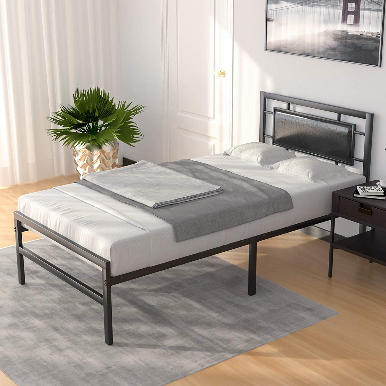 Mecor Vintage Metal Twin Bed Frame, Old Metal Twin Bed