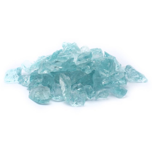 Dragon Glass 10 lb Aqua Landscape & Fire Pit Glass, 1/2"