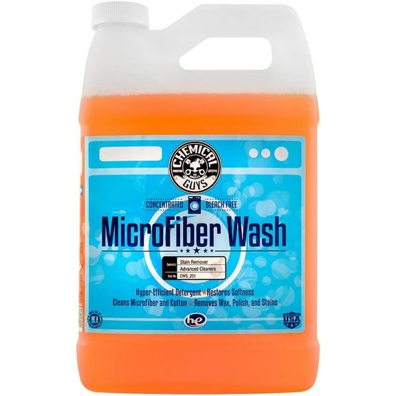 Chemical Guys CWS_201 Microfiber Cleaning Cloth & Car Wash Towel Concentrated Cleaning Detergent , 128 fl oz (1 Gallon) Orange Scent