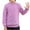 Purple-14, variant on Ugoldhm Girls Boys Sweaters Solid Color Crewneck Warm Tops Unisex Fall Winter Kids Teens Shirts