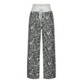 thumbnail image 4 of Dyegold Lounge Pants Women Comfy Casual Pajama Y2k Pants Floral Print Drawstring High Waist Wide Leg Palazzo Lounge Pants, 4 of 6