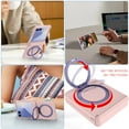 thumbnail image 6 of TECH CIRCLE for Galaxy Z Flip 7 2025 6.8" Magnetic Phone Case with Rotating Kickstand Grip Ring Holder, Compatible with MagSafe, Built-in Tempered Glass Screen Protector, Protective Slim Cover, Pink, 6 of 7