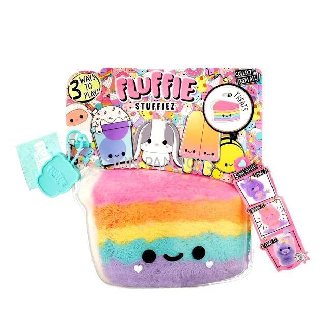 2025 Fluffie Stuffiez Pull The Fluff, pequeño personaje coleccionable, sorpresa, revelación, juguete de peluche coleccionable para niños, regalo, peluche suave ASMR