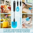 thumbnail image 2 of Fmxomd 10.6 inch Bottle Brush Set of 3, Good Grip for Washable Coffee Cups, Water Bottles, Ba/by Bottles, Straws, to-go Cups, Long-Handled 3-in-1 Stainless Steel Bottle Brushes, 2 of 8