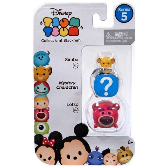 Disney Tsum Tsum Series 5 Simba & Lotso Mini Figures, 3 Pack