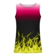 thumbnail image 4 of 3d Flame Tank Top Men,Summer Sportstank Tops for Men,Cool Gradient Flame Design Graphic Round Neck Sleeveless Shirts,Casual Mens Gym Athletic Fitness Running Workout Tank Tops, 4 of 5