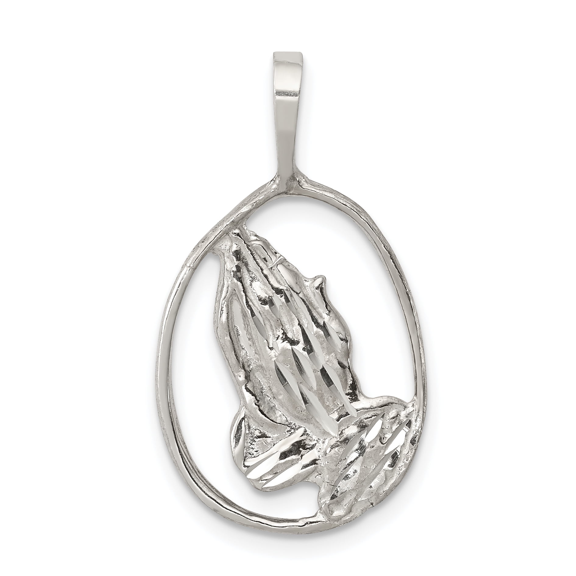 925 Sterling Silver Praying Hands Pendant