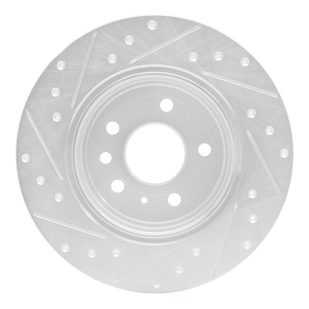 Dynamic Friction Company 631-65010R DFC Brake Rotor - Drilled And Slotted - Silver