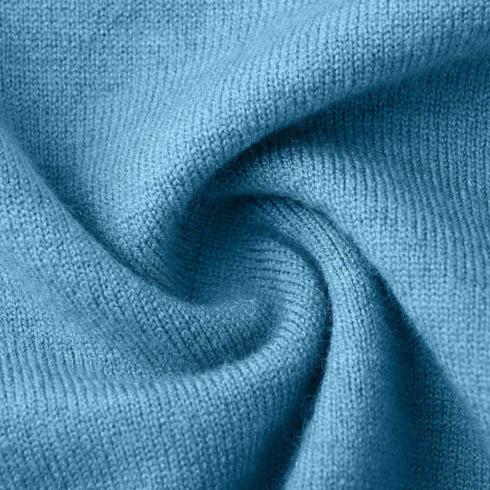 Hvot&aat Womens Solid Color Knitting Sweater Long Sleeve V Neck Classic Pullover Soft Lightweight Tops
