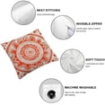 thumbnail image 4 of Acheng Mandala Accent Decorative Throw Pillow Covers (2pcs, Orange) White, 4 of 6