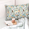 thumbnail image 4 of Pofeuu Cartoon Dinosaur Print Polyester Microfiber Plush Pillowcases, Super Soft and Cozy Pillow Case Covers with Envelop Closure（Pillow core not included）-16"x24", 4 of 6