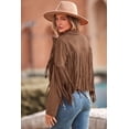 thumbnail image 2 of Chaqueta Corta de Gamuza Sintética con Flecos PRETTYGARDEN 2025, 2 of 9