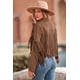 thumbnail image 2 of Chaqueta PRETTYGARDEN 2025 para mujer de gamuza sintética con flecos color café XXL, 2 of 9