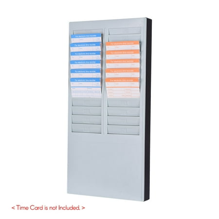 Recorder Rack - DOYO Time Card Rack Wall Mount Holder 24 Pocket Slot for Attendance Recorder Punch Time Office