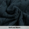 thumbnail image 2 of Ntbay 100% Cotton Cable Knit Throw, Super Soft Warm Knitted Blanket Home Decor, 51"x67", Navy Blue, 2 of 4