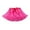Hot Pink, variant on HAOTAGS Mini Skirt GirlsSolid Elastic Waist Adjustable Tutu Skirts Purple 0-2 T