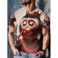 thumbnail image 2 of T-shirt, casual wear trendy men's T-shirt top, fashionable gentleman's gift choice for Father's Day and special occasions, a perfect gift, 2 of 5