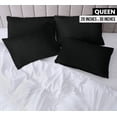 thumbnail image 2 of Funda de almohada Utopia Bedding tamaño queen, 20 x 30 cm, paquete de 4 unidades, color negro, 2 of 7