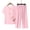 Pink, variant on NMMUED Women's Embroidered Cotton Linen Two Piece Set for Seniors Short Sleeve Floral Top Wide Leg Pants Breathable Loose Fit Casual Summer Lounge Outfit Comfortable Daily Wear Women Lounge Set XXL