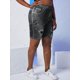 thumbnail image 3 of Talla grande 3D Destruido Jean Imprimir Jeggings cortos Rosegal Leggings de talla grande, 3 of 5