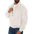 thumbnail image 5 of Men's Corduroy Jacket Full Zip Vintage Coat Casual Fall Windbreaker with Pockets Lightweight Classic Turn Down Collar Outerwear Retro Spring Winter Streetwear, 5 of 8