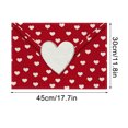 thumbnail image 3 of FYTPOV Linen Placemats, Romantic Valentines Placemats for Kitchen and Dining, Valentines Day Decorations, Christmas Placemats for Party Home Decor, Table Decor, 18x12 in, 3 of 6