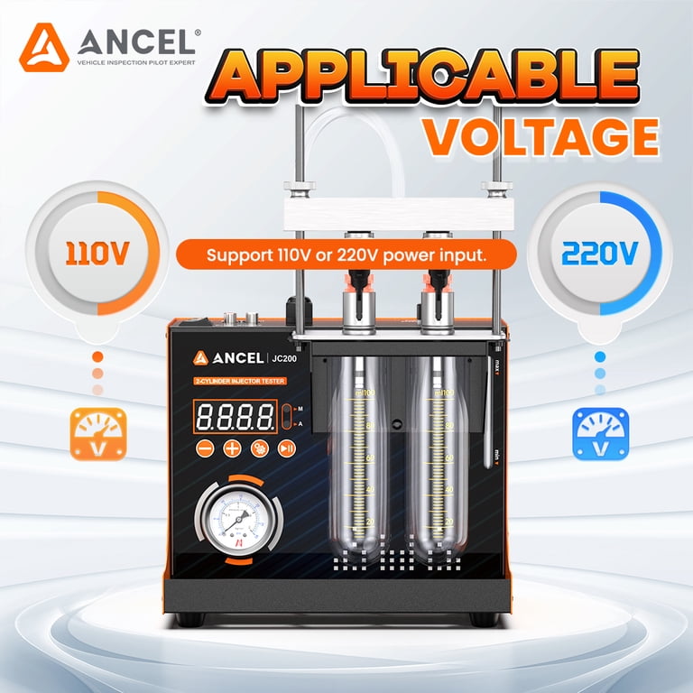 ANCEL JC200 Fuel Injector Tester Machine, Dual Channel lnjector