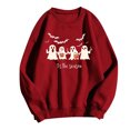 thumbnail image 4 of MYAOYI Womens Halloween Sweatshirt Tis The Season Ghost Graphic Pullover, 4 of 5