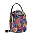 thumbnail image 7 of FORMRS Crossbody Bag for Women Quilted Travel Shoulder Cell Phone Purse with Chain Strap Handbag, Colorful Art Leaves Pattern, 7 of 7
