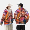 thumbnail image 4 of Kdxio Oil Paintings of Elephants Print Women Men Sun Protection UPF 50+ Jackets Zip Up Long Sleeve Hoodie Hiking Lightweight with Pockets, 4 of 7