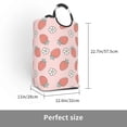 thumbnail image 3 of KLL Strawberry And Flowers Laundry Hamper,Large Canvas Fabric Lightweight Storage Basket Toy Organizer Dirty Clothes Collapsible Waterproof, 3 of 6