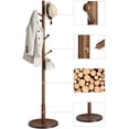 thumbnail image 6 of Coat Rack with 7 Rounded Hooks, Hall Tree, Coat Stand Dark Walnut, 6 of 8