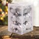thumbnail image 4 of Juego de bolas decorativas de Navidad de 12 Uds., adornos de bolas colgantes de árbol (plata) Likrtyny Oficina Multiescena Multifunción, 4 of 5