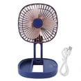 thumbnail image 1 of USB Desktop Fan Three Wind Speed Low Noise Fragrance Tank Design Foldable Portable Desk Fan for Home Dormitory Office Blue, 1 of 10